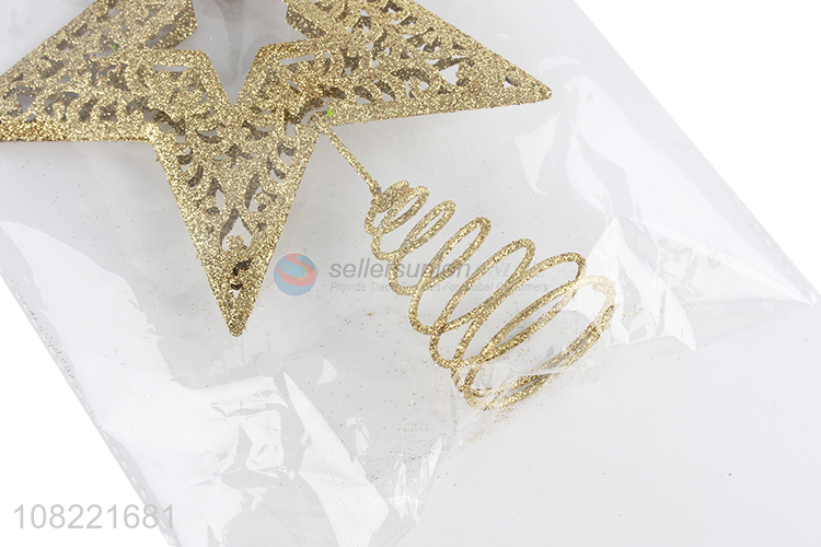 Hot Selling Metal Hollow Out Christmas Tree Top Star