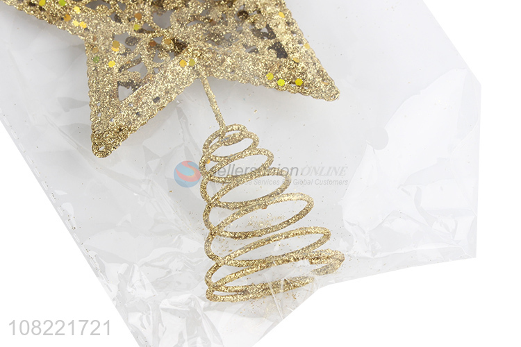 Hot Sale Metal Hollow Out Star For Christmas Tree Decoration