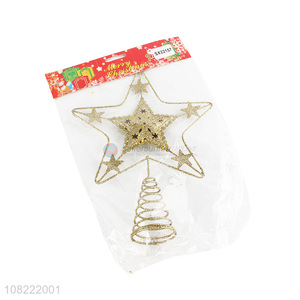 Latest Fashion Iron Five-Pointed Star Christmas Tree Top Star