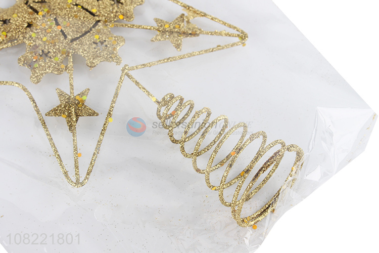 Fashion Hollow Iron Five-Pointed Star Christmas Tree Top Star