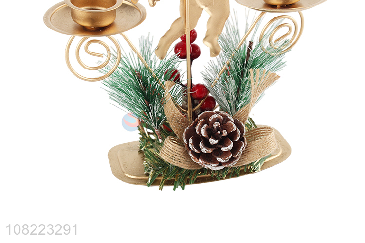 Creative Design Christmas Decorative Metal Candle Holders