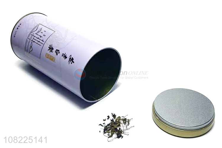 Wholesale Metal Packing Tea Box Round Tea Canister Tin Can