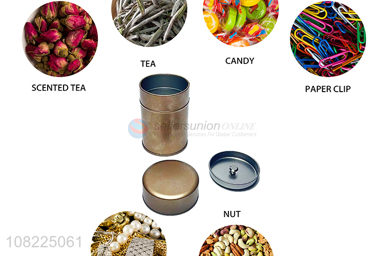 High Quality Fashion Round Can Tea Tins Tea Canister