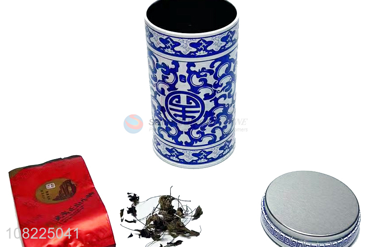 Creative Design Round Cans Metal Tin Box Tea Container Tin Can