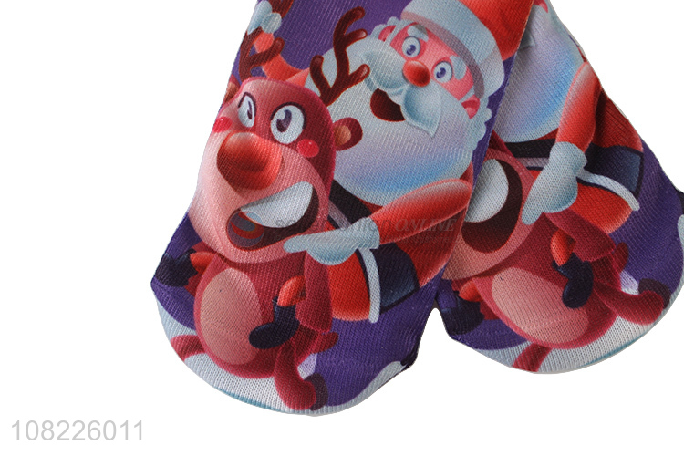 Hot sale funny 3D Christmas ankle socks custom low cut socks