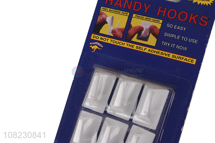 Factory direct sale 6pieces sticky hooks door hooks wholesale