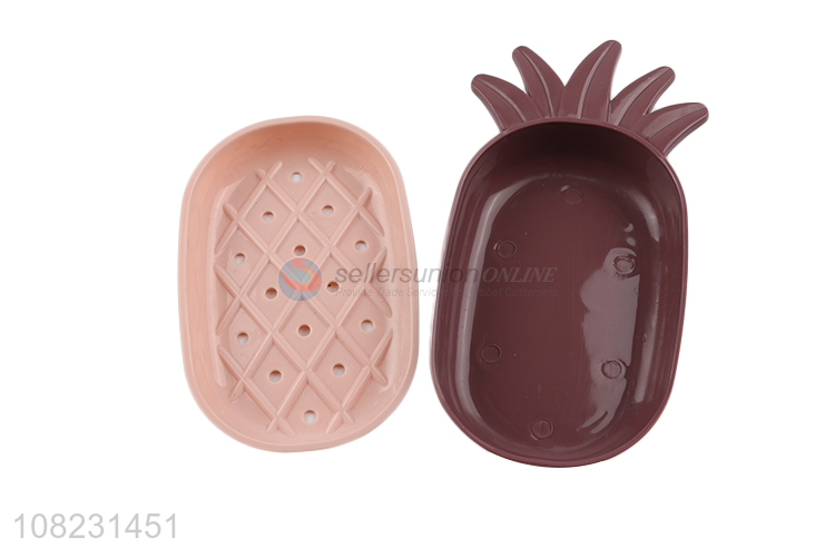 Cute design pineapple shape plastic soup box for bathroom