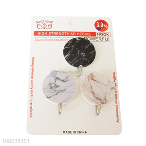 Modern Style 3 Pieces Round Sticky Hooks Adhesive Hooks