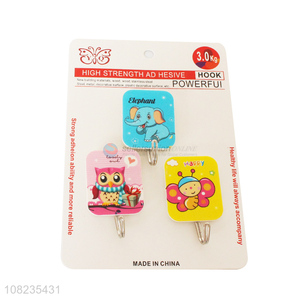 Good Sale 3 Pieces Cartoon Pattern Heavy Duty Sticky Hooks Set