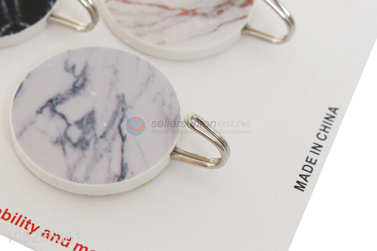 Modern Style 3 Pieces Round Sticky Hooks Adhesive Hooks