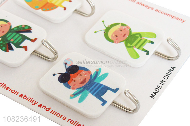 Fashion 4 Pieces Sticky Hooks Wall Hooks For Kitchen And Bathroom