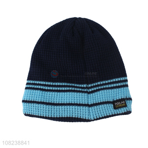 Factory wholesale unisex winter hats men women cuffed knitted ski caps