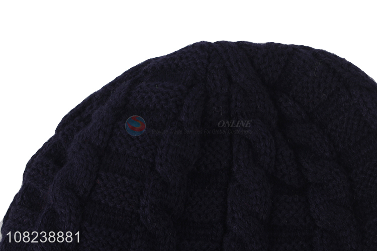 Most popular unisex winter beanies cuffed knitted hat skull cap