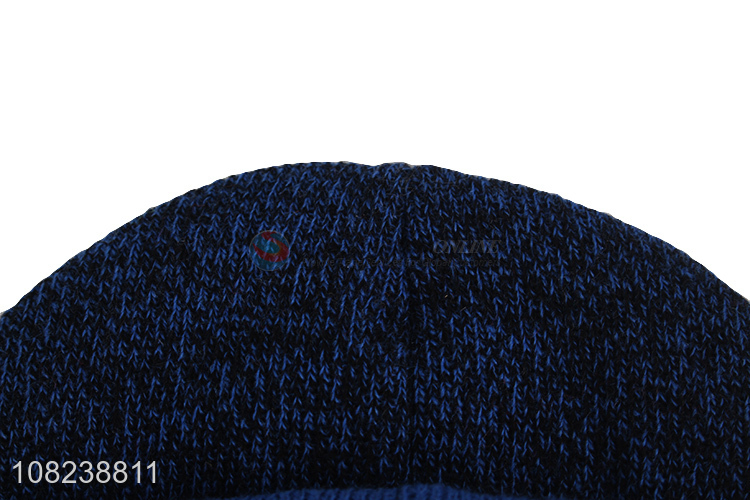 Hot selling winter fleece lined knitted beanies for men and women