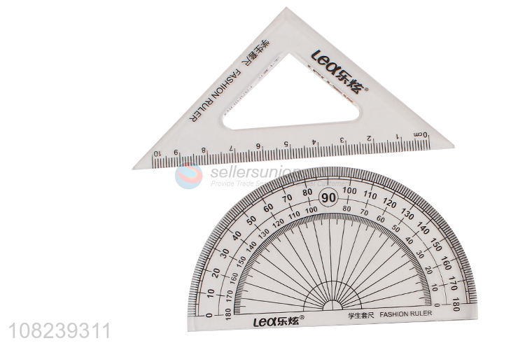 Hot Sale 4 Pieces Student Geometry Math Drawing Ruler Set