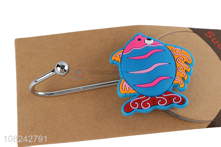 Yiwu market cartoon fish suction cup hooks for bathroom kitchen