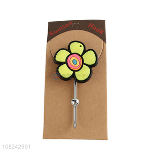 Factory supply flower shape super strong suction cup hook wholesale