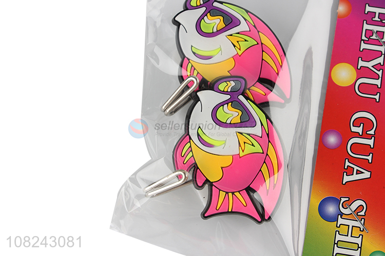 Recent design 2 pieces cute waterproof oilproof plastic sticky hooks