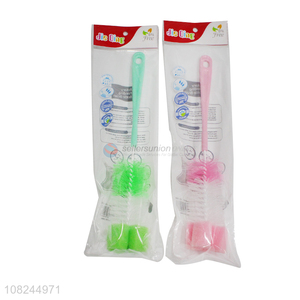 Online wholesale creative plastic bottle brush for kitchen