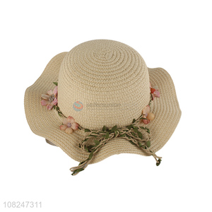 Factory wholesale fashion temperament straw hat girls sunhat