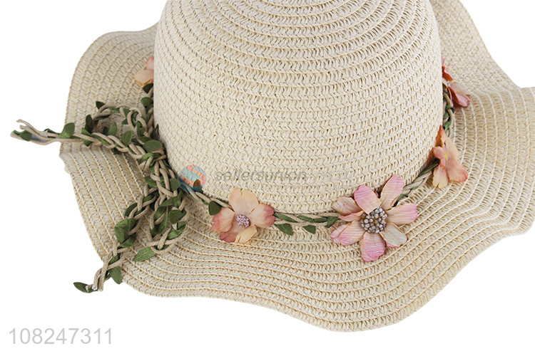 Factory wholesale fashion temperament straw hat girls sunhat