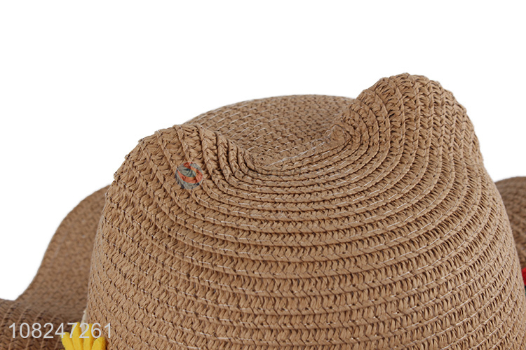 Wholesale price girls fashion starw hat outdoor sunhat