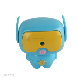 China imports robot shape manual pencil sharpener kids student stationery