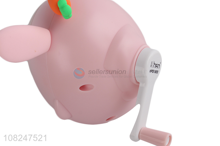 Factory price bunny shape manual pencil sharpener for colored pencils