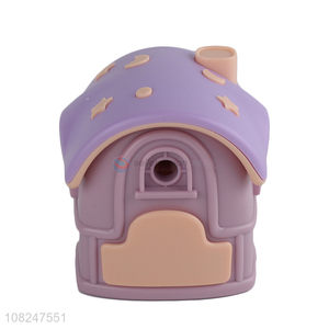 Hot selling school stationery novelty house shape manual pencil sharpener