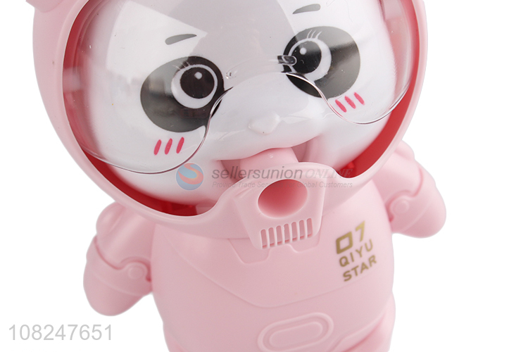 High quality panda spaceman shape manual pencil sharpener kids stationery