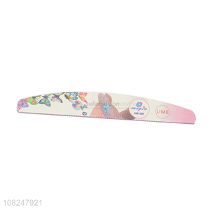 Hot selling 100/180 grit butterfly printed <em>nail</em> <em>file</em> for acylic nails