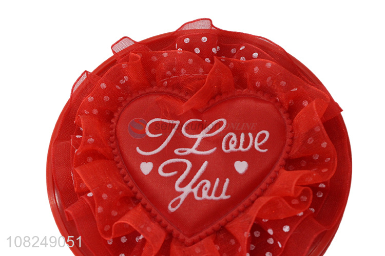 Top quality round plastic gifts wrapping box with lace