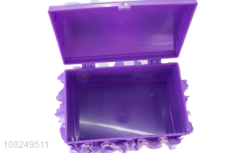 Hot items purple plastic women jewelry storage box for sale