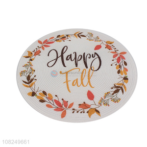 Hot selling round printed place mats dinner mats for household