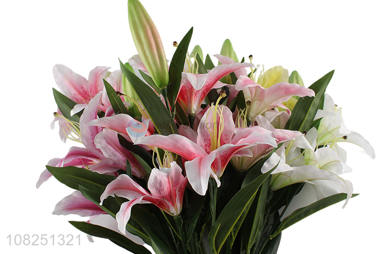 Good Quality Plastic Lily Artificial Flower For Home Decoration