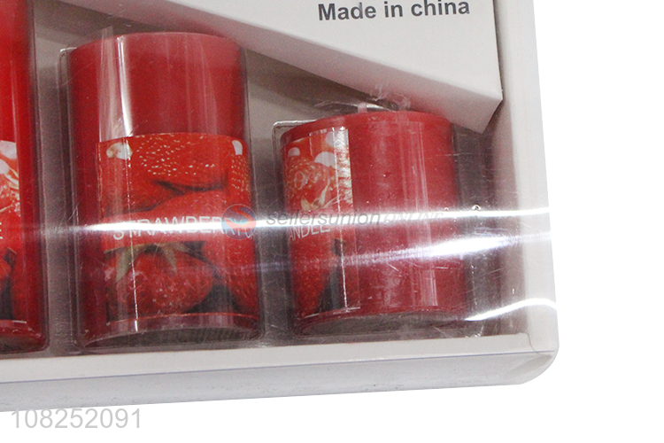 High quality red scented candle wedding party candle set