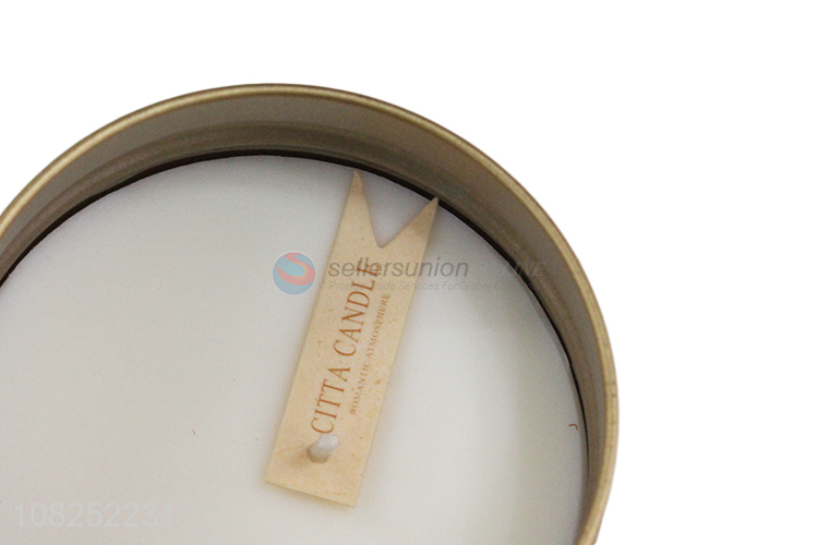 Good quality smokeless scented candle iron jar wax