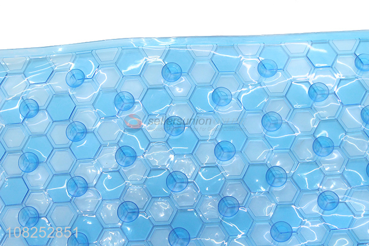 Yiwu market rectangular anti-slip pvc bath mat with suction cups