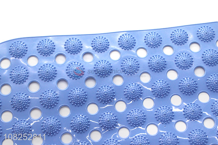 Hot selling non-slip pvc bath mat with suction cups drain holes