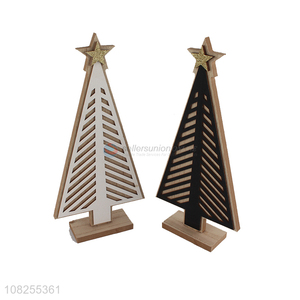 New arrival mini wooden Christmas tree Christmas tabletop ornaments