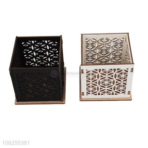 Best selling Christmas wooden decoration laser cut mini wooden box