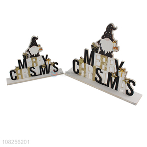 New arrival wooden Christmas table decoration sign for home office