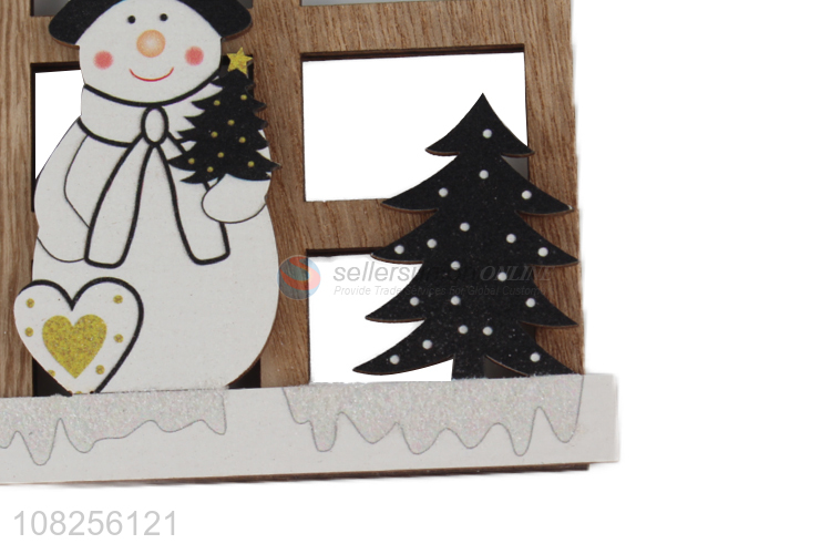 Best selling Christmas decoration wall hanging wooden ornament craft