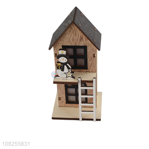 Factory wholesale <em>wooden</em> Christmas house light <em>wooden</em> Xmas <em>craft</em>