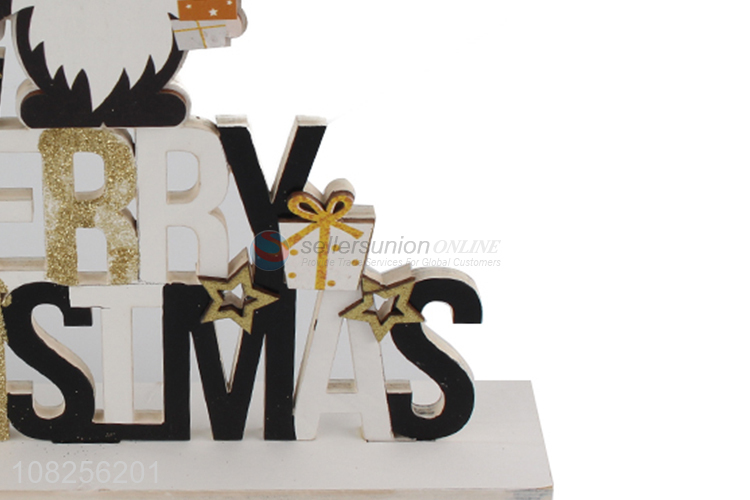 New arrival wooden Christmas table decoration sign for home office