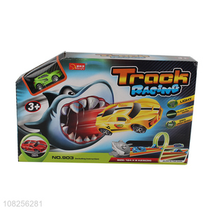 Best selling shark catapult rail car toy slot toys for children