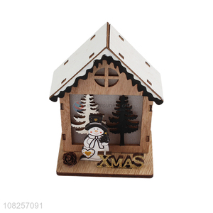 Good wholesale price christmas desktop ornament wooden crafts