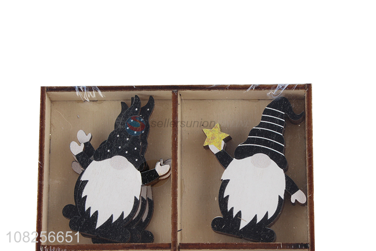 Yiwu supplier wooden santa claus ornament for christmas