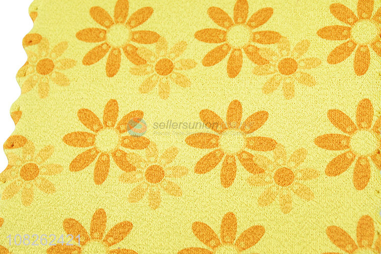 New products flower printed kitchen bathroom cleaning cloth