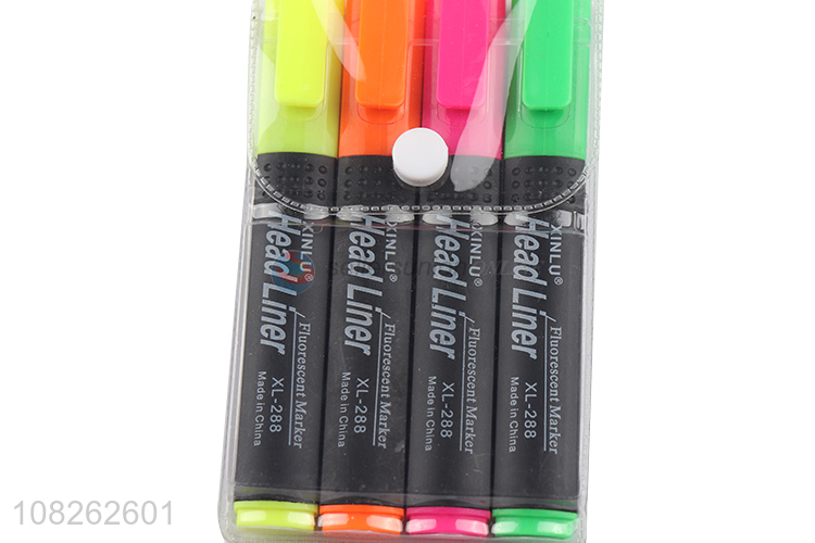 Yiwu market 4 color highlighters creative handaccount pen